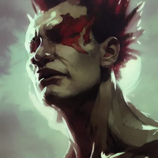 Image similar to realistic portrait of hisoka, dramatic lighting, illustration by Greg rutkowski, yoji shinkawa, 4k, digital art, concept art, trending on artstation