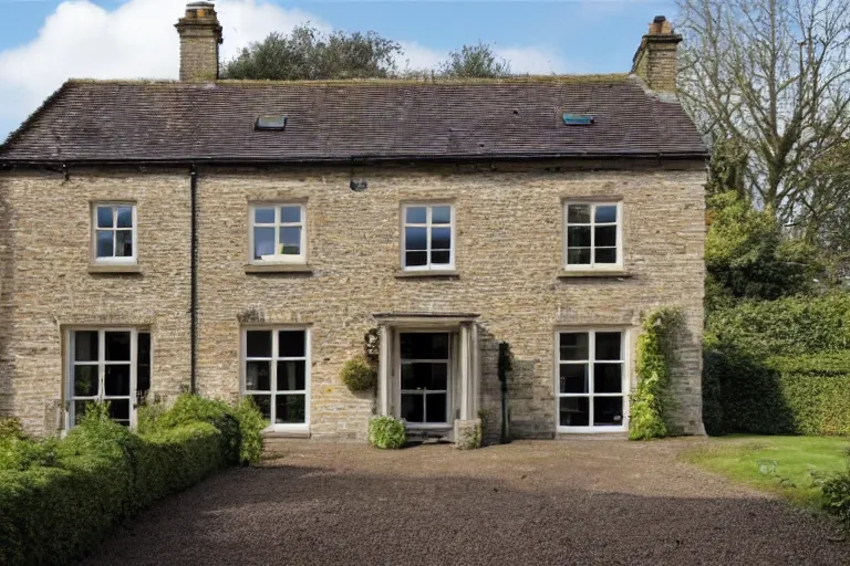 Image similar to Giger, an estate agent listing photo, external view of a 5 bedroom detached countryside house in the UK, by Giger