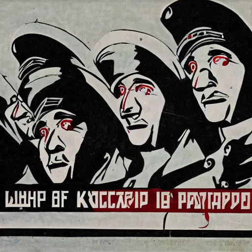 Image similar to pro - war propaganda by the soviet union