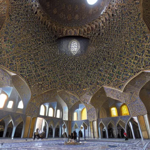 Image similar to steampunk isfahan grand mosque, steam punk style, steam punk