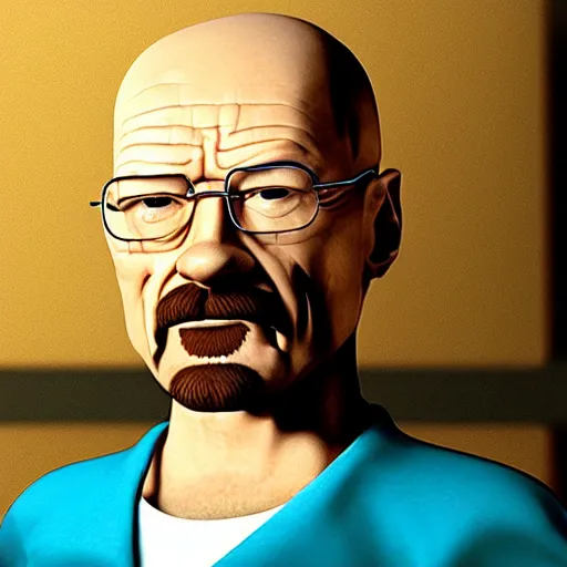 Image similar to walter white as a pixar character