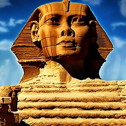 Prompt: epic masterpiece Riddle of the Sphinx in the city of Thebai Ken Kelly, photorealistic, cinematic, fantastic reality, detailed and beautiful faces, dramatic lighting, establishing shot, 8k resolution – W 1024