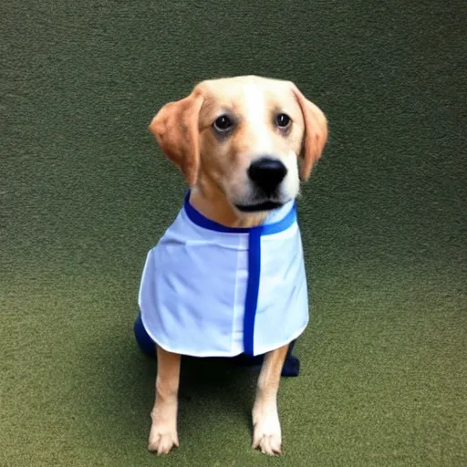 Prompt: dog wearing a lab coat