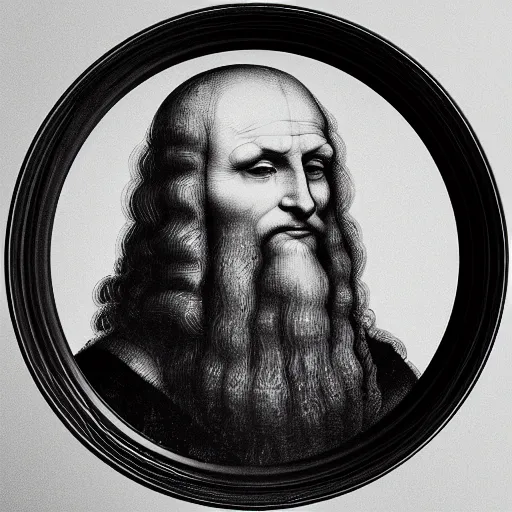 Image similar to a close up photograph of leonardo da vinci in hus studio, digital camera, 8 k, instagram