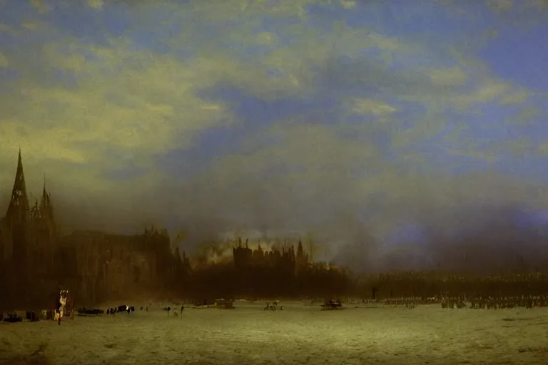 Prompt: painting of the phantom of kiev, by albert bierstadt