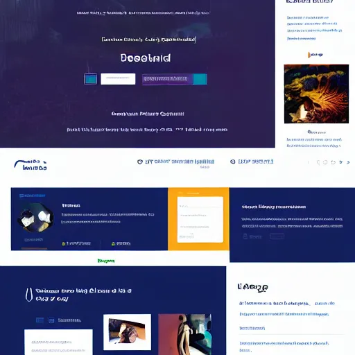 Prompt: website material design concept