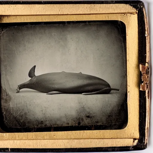 Image similar to tintype photo of a whale