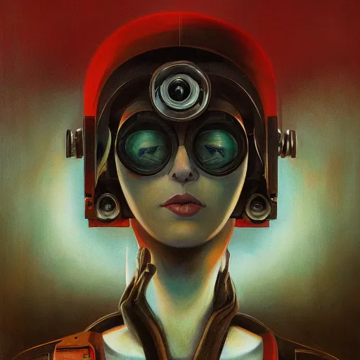 Image similar to detailed face of a woman, clockwork, moment, tectonic sky, skydome, bullet train, turbines, utopian, tech noir, wet reflections, prism, atmospheric, ambient, pj crook, syd mead, livia prima, greg rutkowski, edward hopper