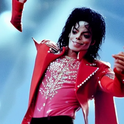 Image similar to Michael Jackson using Tiktok