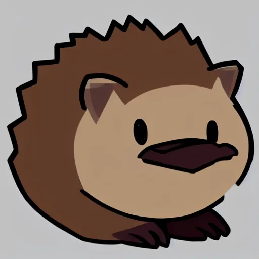 Image similar to twitch emote of a cute hedgehog