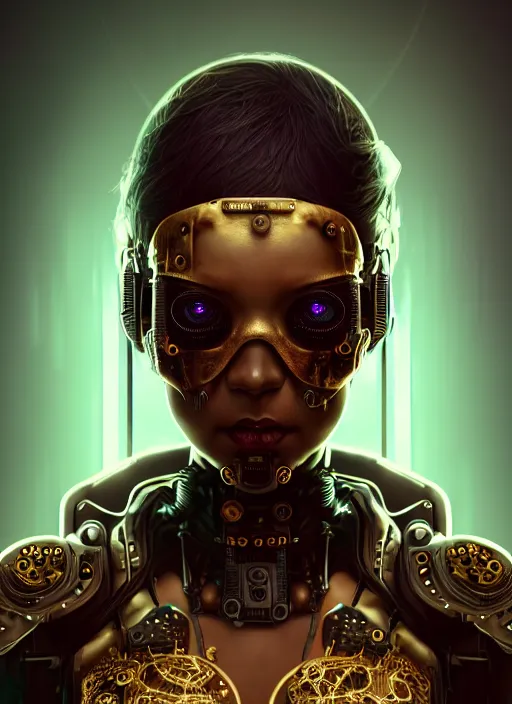 Image similar to soft lustrous ebony biotech raver gutter punk gothic cyborg, golden ratio, details, scifi, fantasy, cyberpunk, intricate, decadent, highly detailed, digital painting, octane render, artstation, concept art, smooth, sharp focus, illustration, art by artgerm, loish, wlop