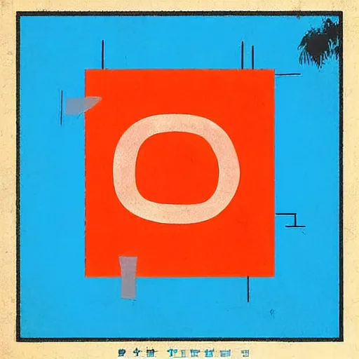 Image similar to a blue background with a red and orange word, an album cover by colin mccahon, featured on pixiv, altermodern, logo, y 2 k aesthetic, 2 d game art