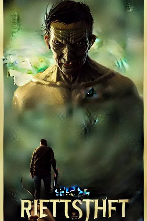 Image similar to greg rutkowski poster. man with a catfish face