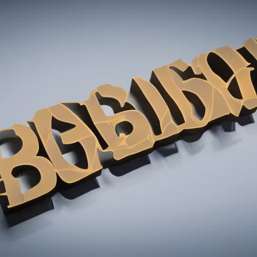 Prompt: an rendering of 3 d text of a