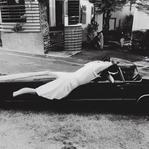 Prompt: photo of which lying on the car,