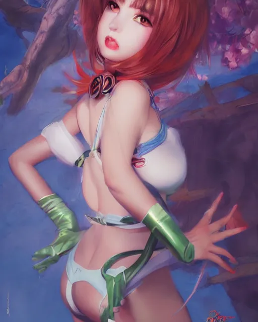 Prompt: A very beautiful painting of megpoid Gumi by rossdraws, wlop, artgerm, Gil Elvgren, Ilya kuvshinov