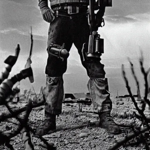 Prompt: portrait of irradiated post apocalyptic nuclear wasteland undead 1950s black and white award winning photo highly detailed Arriflex 35 II, lighting by stanley kubrick