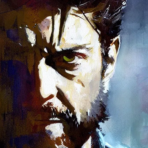Image similar to karl urban as wolverine, jeremy mann painting