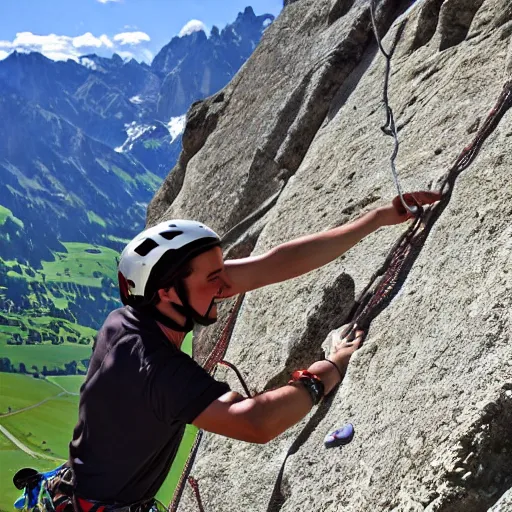 Image similar to rock climbing in the alps