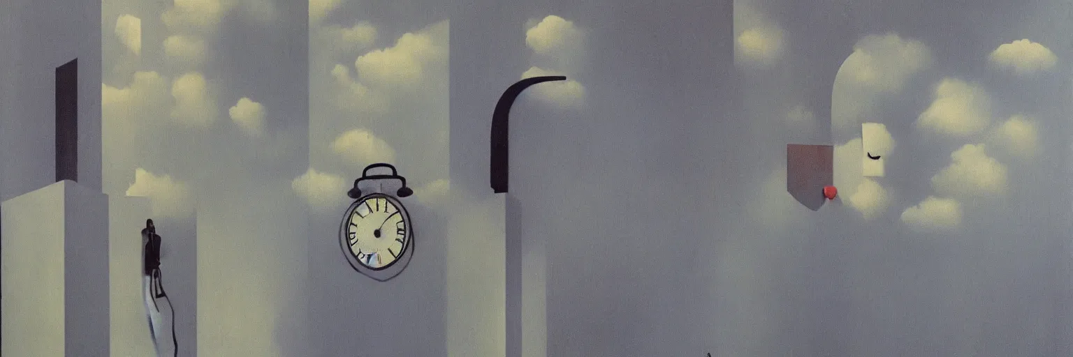 Image similar to clock painting magritte