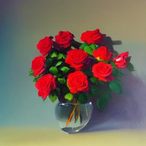 oil painting of roses in cinematic dimly light, | Stable Diffusion ...