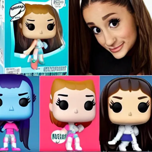 Image similar to ariana grande promoting her new funko pop