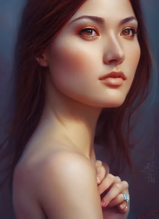 Image similar to photo of a gorgeous young woman in the style of stefan kostic, realistic, sharp focus, 8 k high definition, insanely detailed, intricate, elegant, art by stanley lau and artgerm