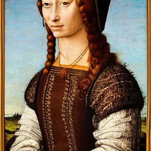 Image similar to portrait of a renaissance girl