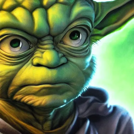 Image similar to ultra realistic portrait painting of yoda, art by akira toriyama, 4 k, dragon ball artstyle, cel shaded, highly detailed, epic lighting