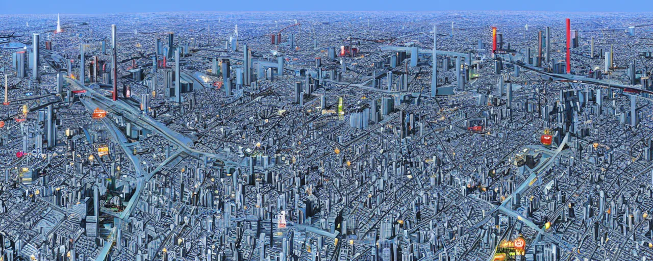 Image similar to tokyo city in year 2 2 0 0