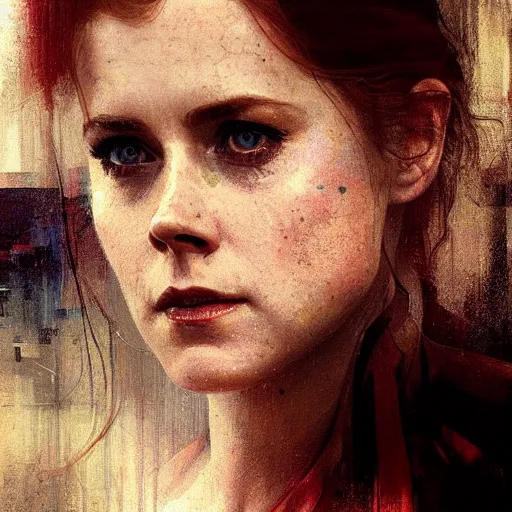 Prompt: amy adams, hyperrealistic portrait, bladerunner street, art of elysium by jeremy mann and alphonse mucha, fantasy art, photo realistic, dynamic lighting, artstation, poster, volumetric lighting, very detailed face, 4 k, award winning