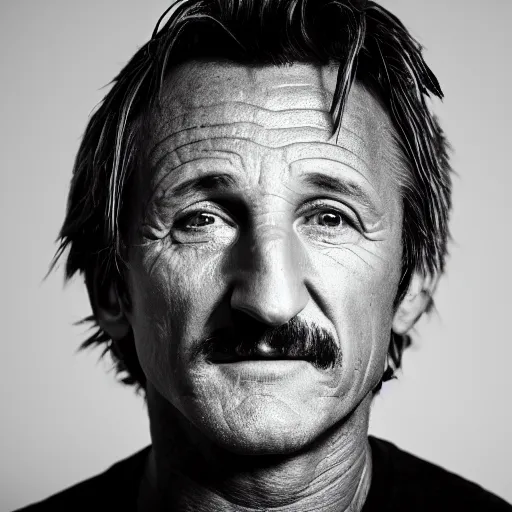 Prompt: a portrait of sean penn as a raisin, dslr.