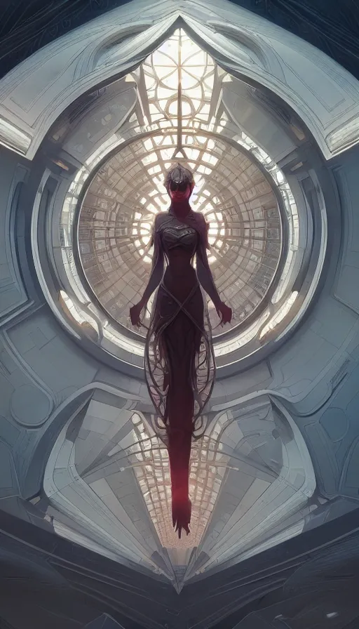 Prompt: flat scifi pattern, repeatable, symmetrical, center punched, Archviz, elegant, intricate, digital painting, artstation, concept art, smooth, sharp focus, illustration, art by artgerm and greg rutkowski and alphonse mucha