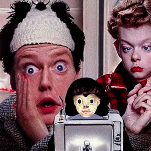 Image similar to If Stanley Kubrick had directed Home Alone