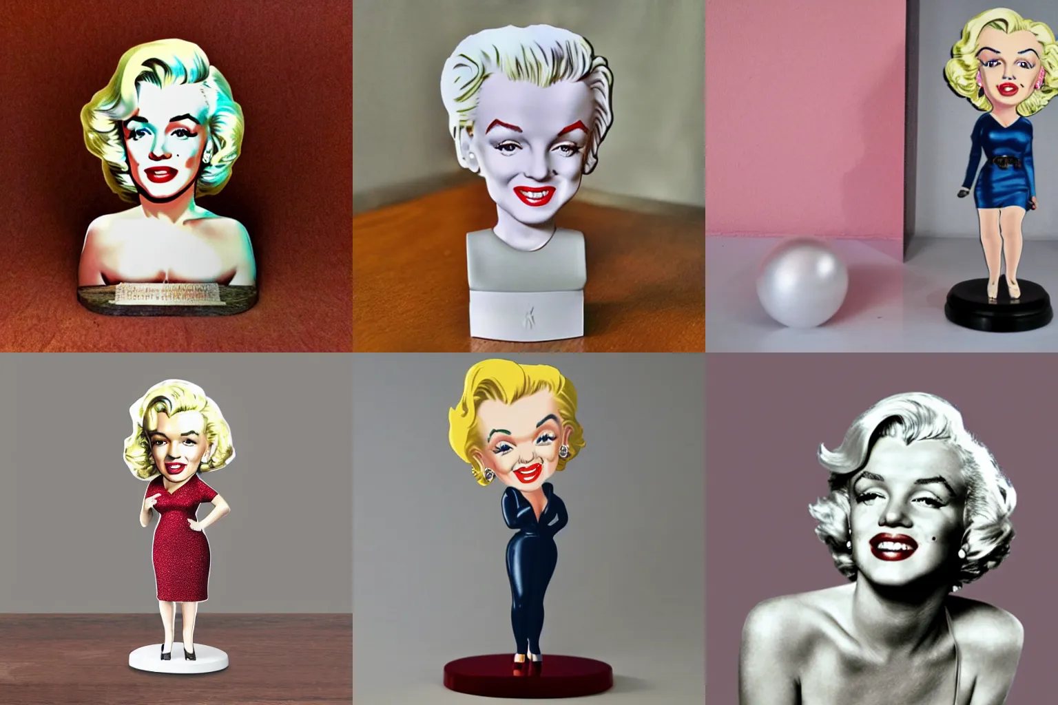 Prompt: Marilyn Monroe bobble head