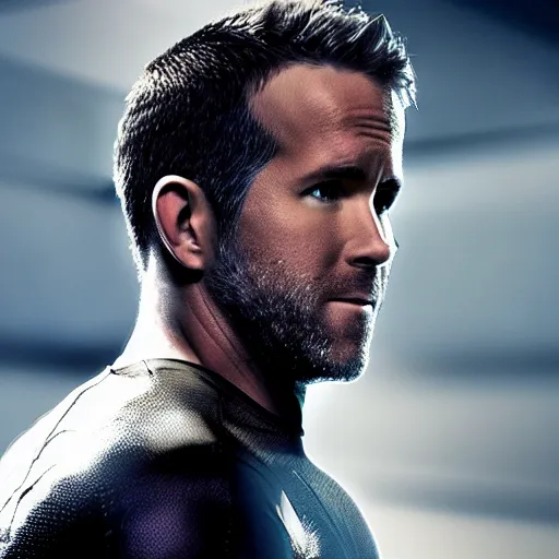 Prompt: ryan reynolds in a black nano technology spider suit, cinematic, volumetric lighting, f 8 aperture, cinematic eastman 5 3 8 4 film, photorealistic