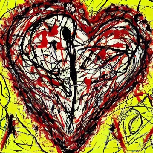 Image similar to anatomically correct heart!!!! by jackson pollock