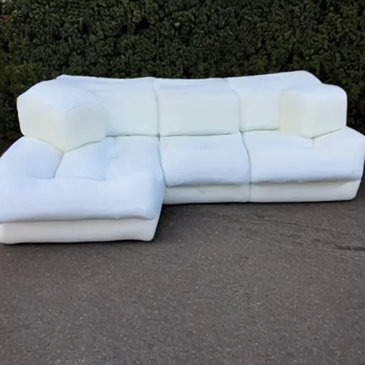 Image similar to marshmallow melting couch, craigslist photo
