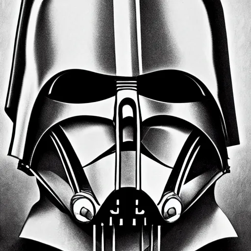 Image similar to dart vader in giger style