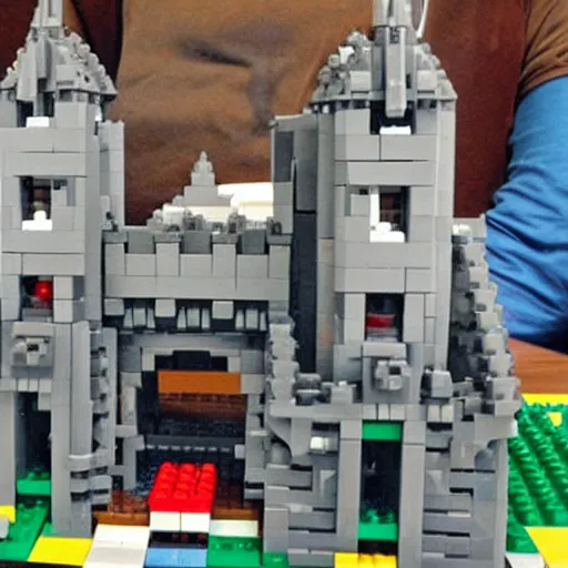 Image similar to castle greyskull made out of legos