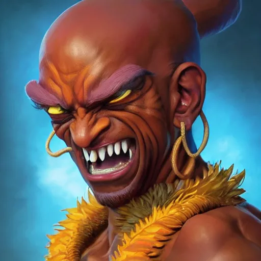 Prompt: apu nahasapeemapetilon as dhalsim from street fighter, 4 k, ultra realistic, detailed focused art by artgerm and greg rutkowski and alphonse mucha