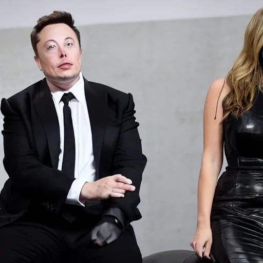 Image similar to Elon Musk with Tig Ole Bitties