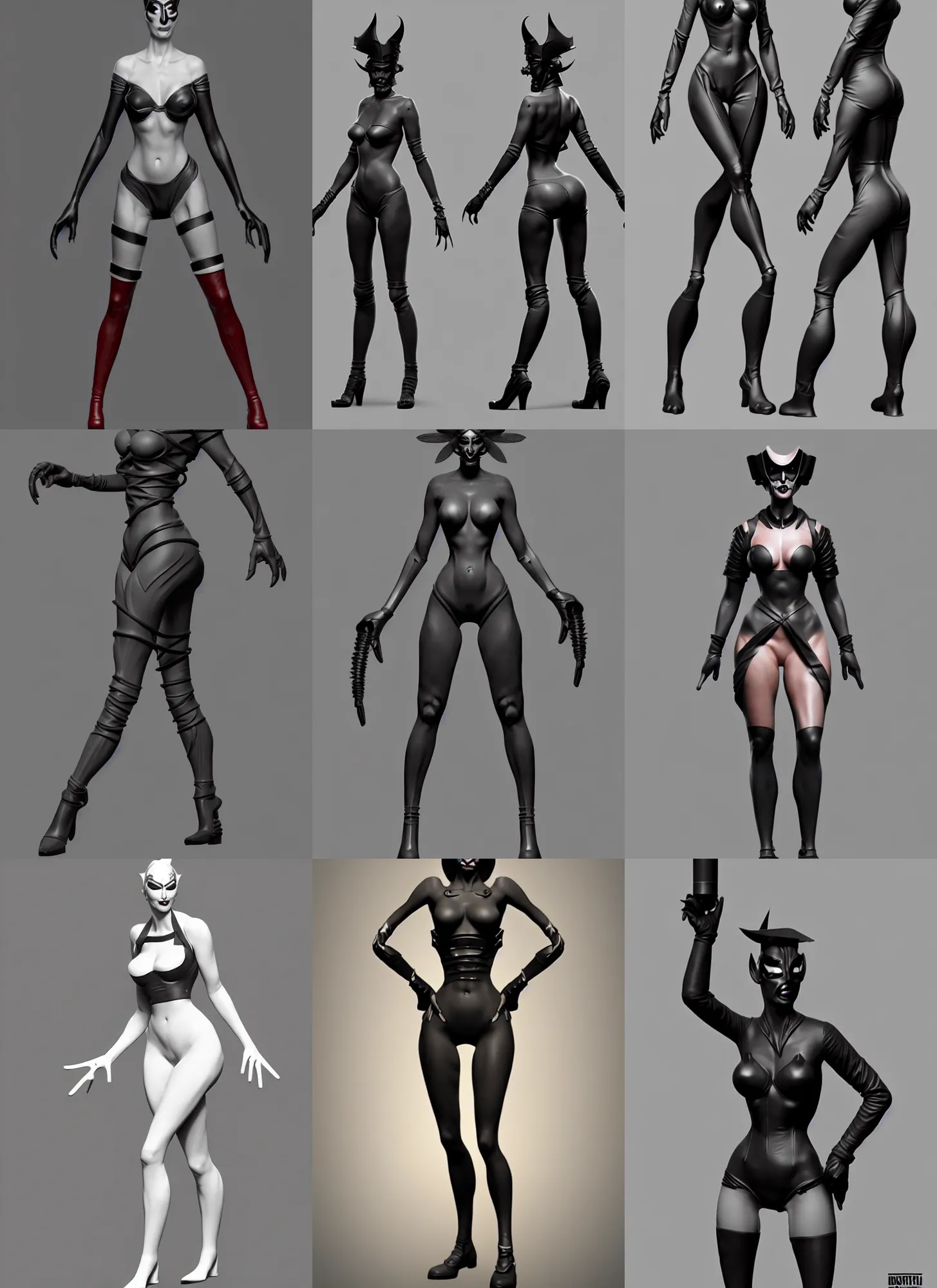 Prompt: digital zbrush concept art by morello, simon dubuc, chase stone and illustrator of riot games. just one lonely black tape project show attctive showgirl!! full body!! future head set. contour light effect!! 8 k. stage light. octane render. sharp edge. ultra clear detailed