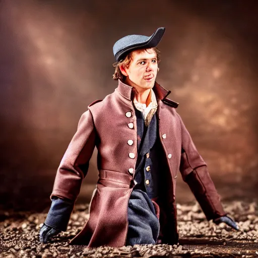 Prompt: action figure from the broadway musical les miserables, studio lighting, highly detailed, product photography