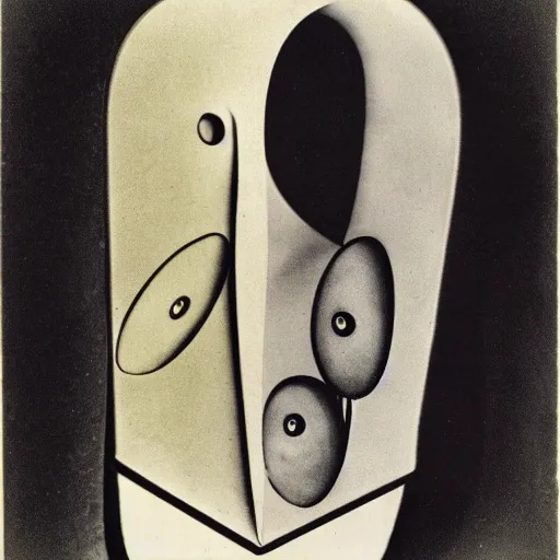 Image similar to The ‘Naive Oculus’ by Man Ray, auction catalogue photo, private collection, colourised
