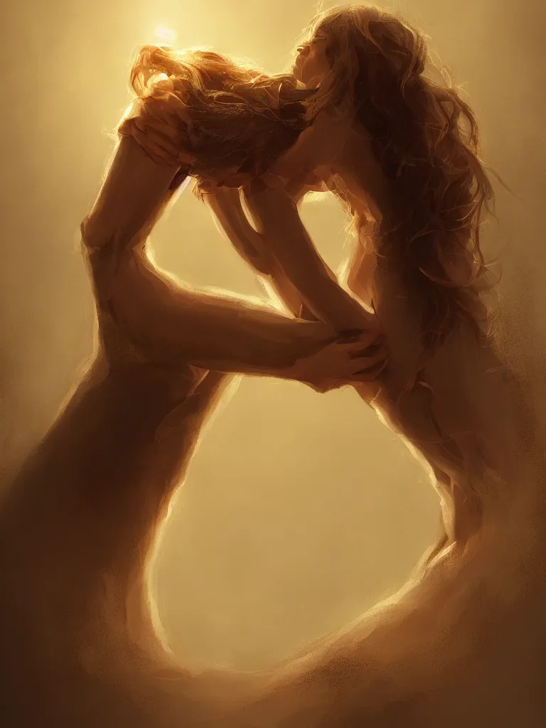 Image similar to put your arms around me by disney concept artists, blunt borders, rule of thirds, golden ratio, godly light, soft light, beautiful!