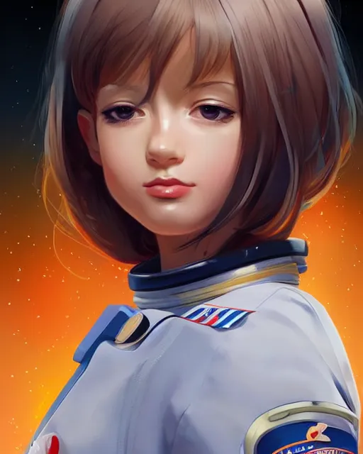 Image similar to portrait Anime space cadet girl cute-fine-face, pretty face, realistic shaded Perfect face, fine details. Anime. realistic shaded lighting by Ilya Kuvshinov Giuseppe Dangelico Pino and Michael Garmash and Rob Rey, IAMAG premiere