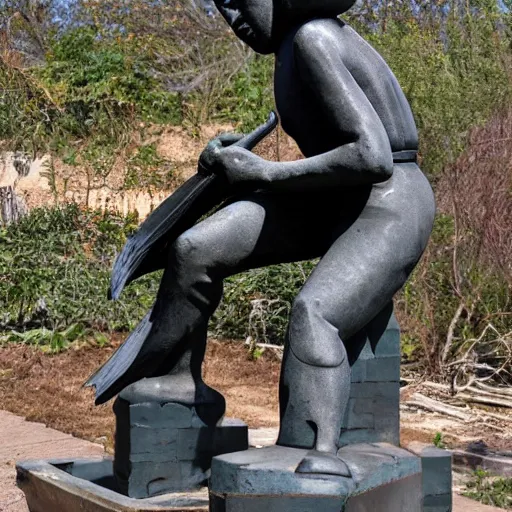 Image similar to fish, but it is a statue