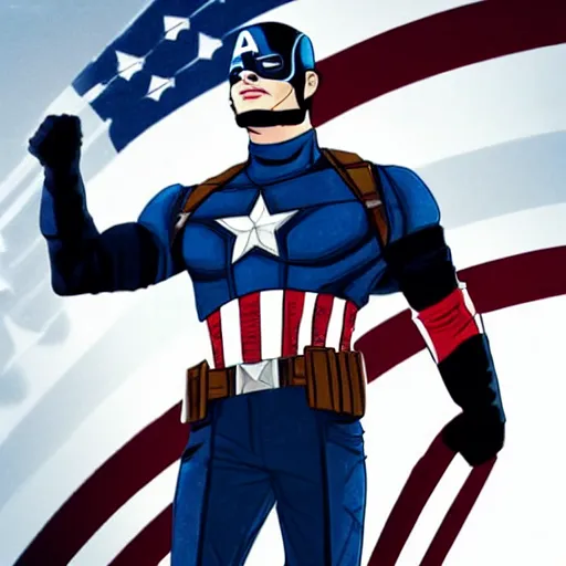 Image similar to sebastian stan as captain america