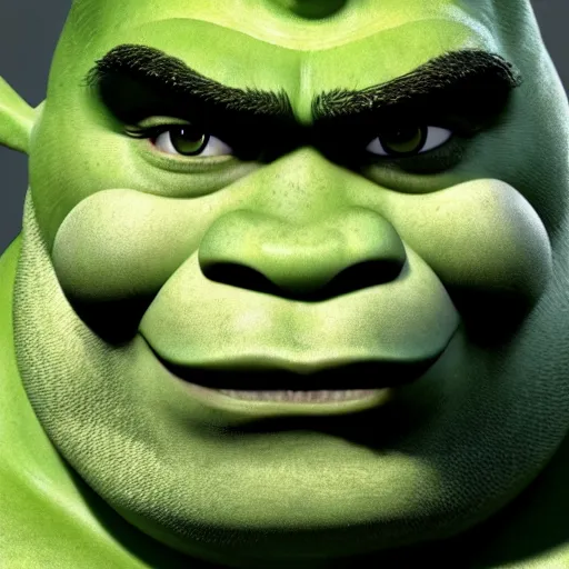 Prompt: portrait photograph of a beautiful handsome perfect shrek with majestic thick curly brown hair and an extremely chiseled jawline with sharp jagged cheekbones and a strong symmetrical facial structure with decently big lips realistic hyperrealistic 4 k resolution 8 k resolution highly detailed very detailed extremely detailed hd quality detailed face very detailed face extremely detailed face trending on artstation